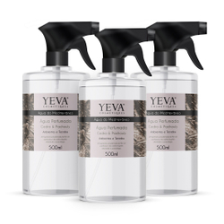 Menor preço em Kit 3 Und. Água Perfumada Yeva Cedro & Pachouly 500ml
