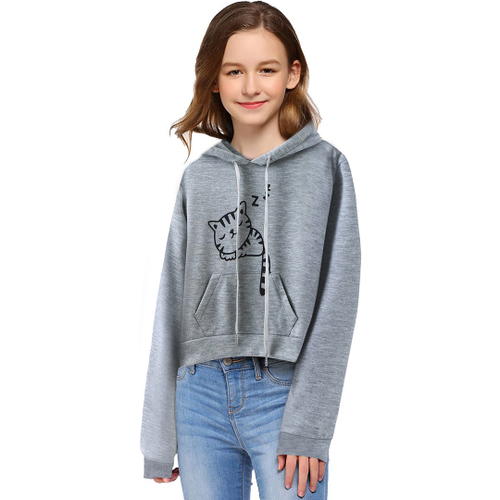 girl fleece moletom com capuz jacket