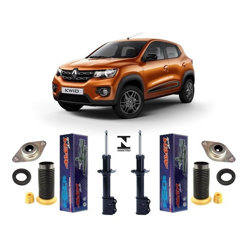 2 Amortecedor + Kit Dianteiro Renault Kwid 2017 2018 2019 20