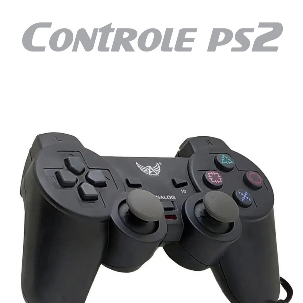 Controle Jogos Ps2 Com Fio Manete Resistente A Quedas em Promoção na  Americanas