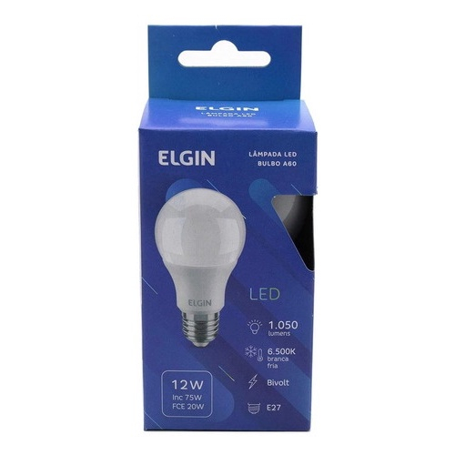 Kit 7 Lâmpadas Led 12 Wts 6500 K Elgin Branca Fria - Imagem 2