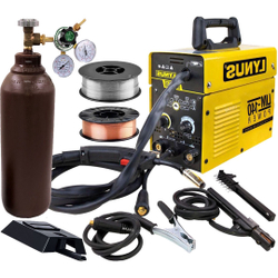 Menor preço em Maquina De Solda Inversora 140a Mig Tig Completa Cilindro Arames Lynus