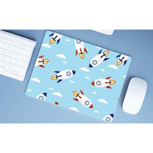Mouse Pad Grande Infantil Personalizado Foguetes