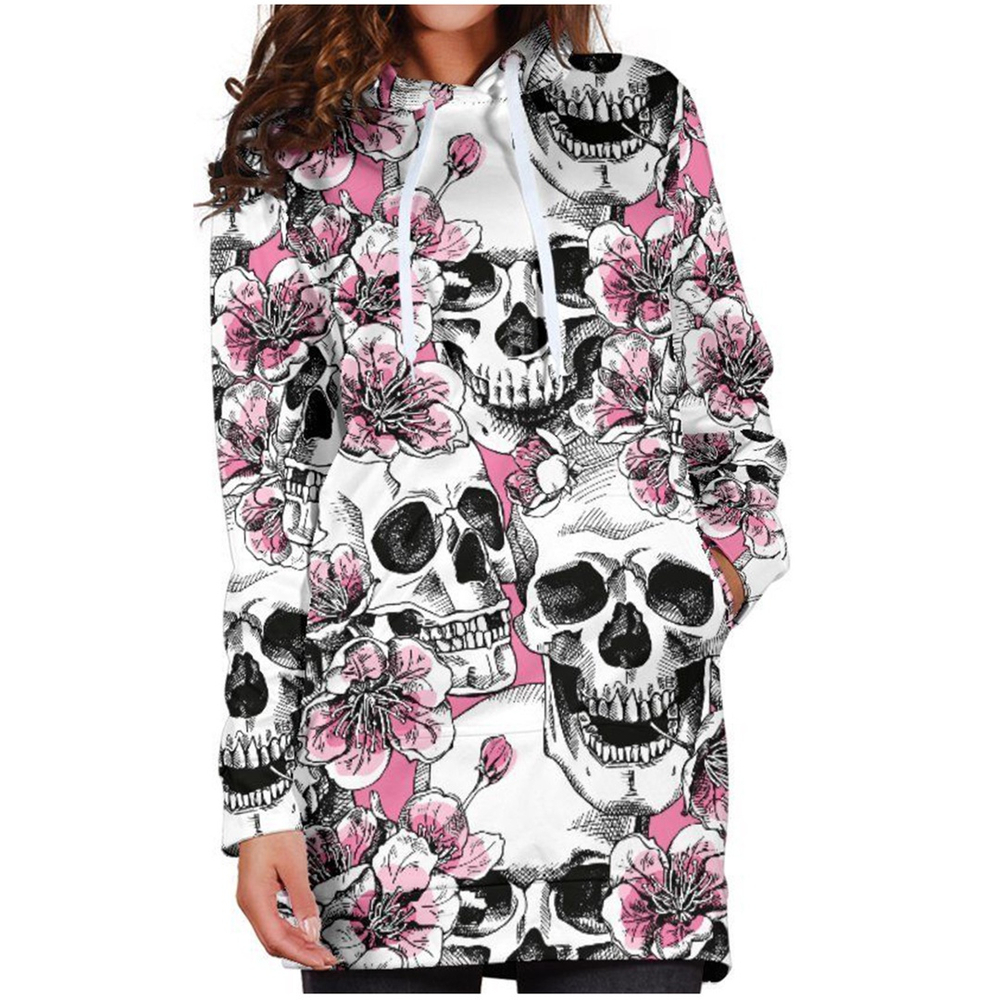 sugar skull zip up moletom com capuz