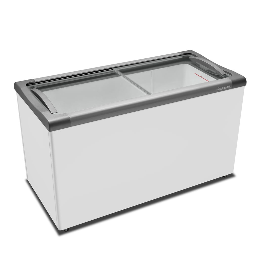 Freezer Horizontal Porta De Vidro 388 Litros Metalfrio NF40S Branco ...