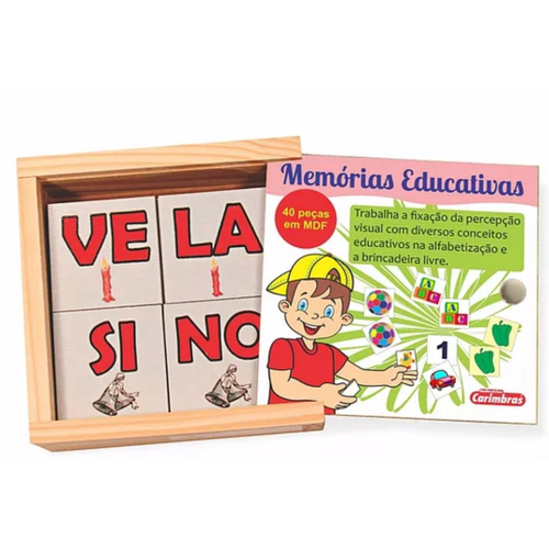 Jogo Educativo da Memória de Silabas Alfabetização Infantil em Promoção na  Americanas