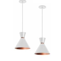 Kit 2 Pendente Luxo As Luminarias 15Cm Branco / Cobre é boa?