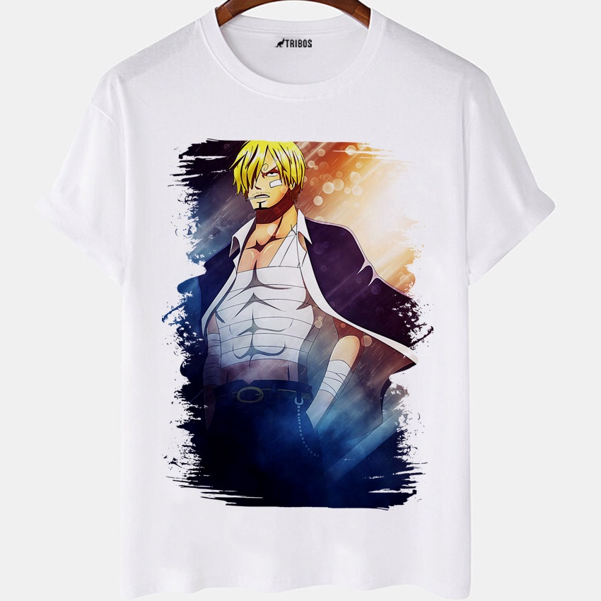 Moletom preto Sanji One Piece Desenho Anime Arte masculino