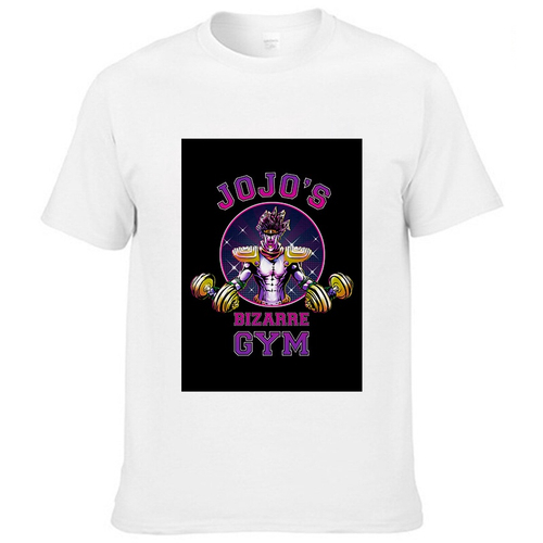 Camiseta masculina Jojo Bizarre Gym Starplatinum Anime