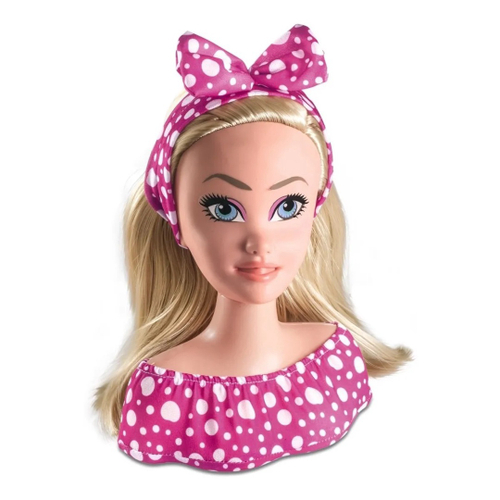 Boneca In Style Busto C Acessórios Cabelo Maquiagem Infantil Cor Loira