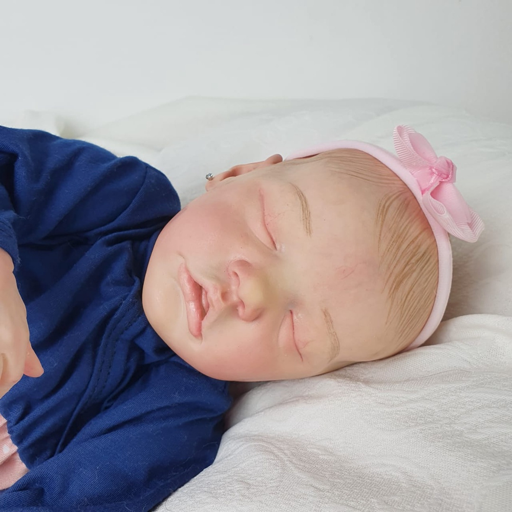 Bebê Reborn Realista Recém Nascido Menino Olhos Fechados