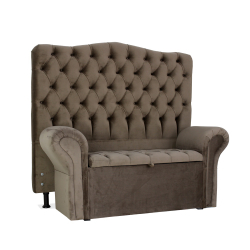 Kit Cabeceira e Recamier Baú de Cama Box Casal 138 cm Alpes Larhome Suede Veludo Marrom. Menor preço em Kit Cabeceira e Recamier Baú de Cama Box Casal 138 cm Alpes Larhome Suede Veludo Marrom.