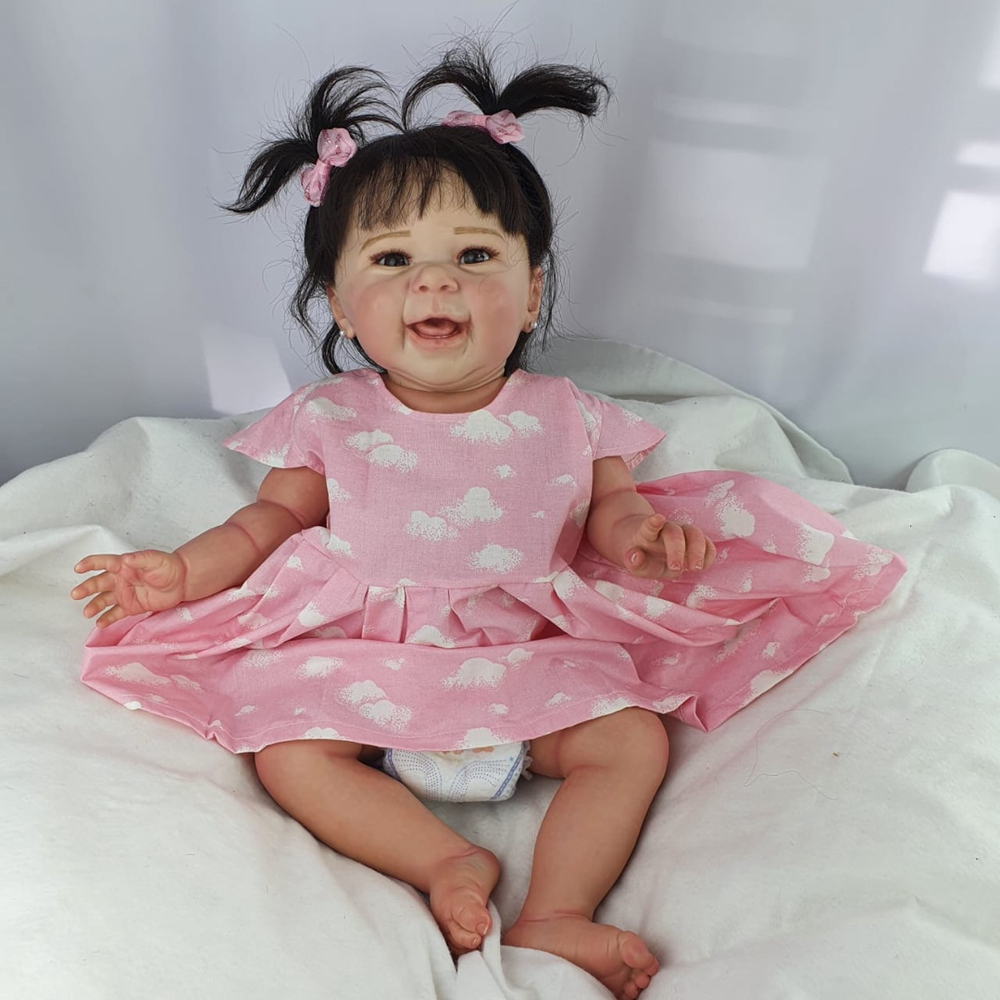 Bebe Reborn Menina Vestido e Enxoval Completo