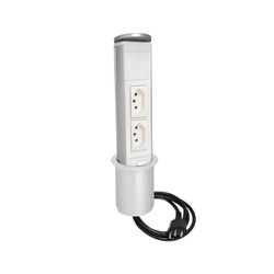 Torre de Tomada de Embutir Bancada Pia Cozinha Manual 2 Elétricas 20A Branca Menor preço em Torre de Tomada de Embutir Bancada Pia Cozinha Manual 2 Elétricas 20A Branca