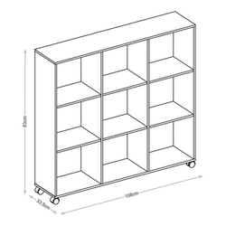 Nicho Organizador 108 X 83 Cms Com 3 Gavetas E Rodízios Qmovi Branco é boa?