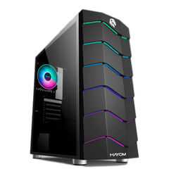 Gabinete gamer hayom GB1711, Mid Tower, Lateral em Vidro Temperado, s/ Fan Menor preço em Gabinete gamer hayom GB1711, Mid Tower, Lateral em Vidro Temperado, s/ Fan