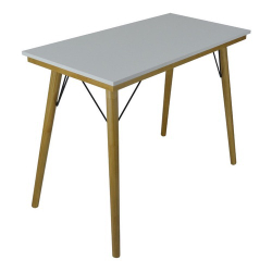 Aparador Escrivaninha Mesa Retrô Pé Palito Madeira Mdf Branco Texturizado Menor preço em Aparador Escrivaninha Mesa Retrô Pé Palito Madeira Mdf Branco Texturizado