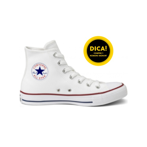 all star branco cano alto promoção