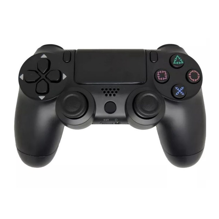 Controle Compatível Com PlayStation 2 Com Fio Para Video Game Com Vibração  E Conexão USB Analógico Compatível Com Computador Preto LINHA PREMIUM DUPIN