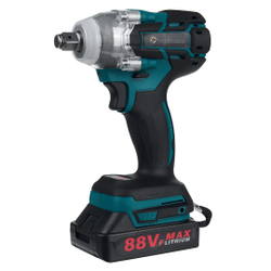 88VF Chave sem escova de impacto sem fio Pistola de perfuração elétrica com 1/2 baterias é boa?