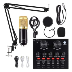 Kit Microfone Condensador Para Estúdio Lotus Bm800 + Placa De Som Interface De Áudio + Pop Filter + Aranha + Braço Artic é boa?