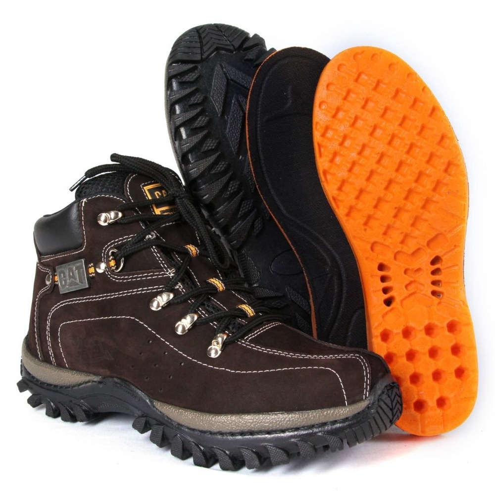 Bota industrial masculina impermeável com bico de aço da Caterpillar