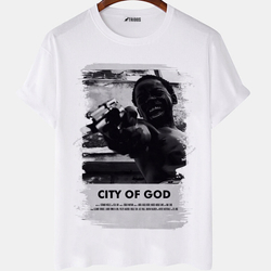 Camiseta masculina Filme Brasileiro Cidade De Deus Camisa Blusa Branca Estampada é boa?