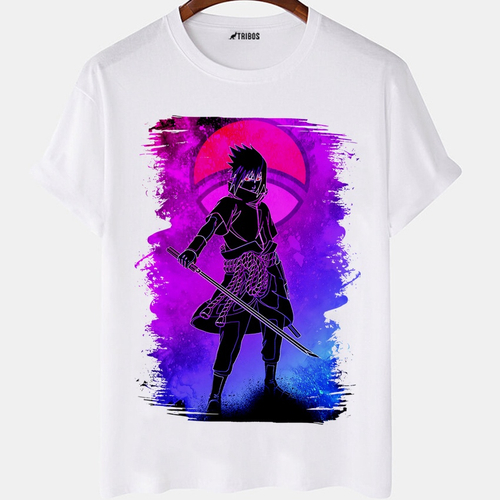 Camiseta masculina Nuvem Akatsuki Anime Naruto Arte Camisa Blusa