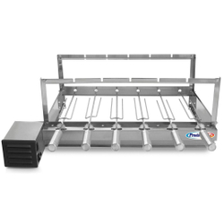 Gira Grill Inox 6 Espetos para Churrasqueira Bivolt Pratic Menor preço em Gira Grill Inox 6 Espetos para Churrasqueira Bivolt Pratic