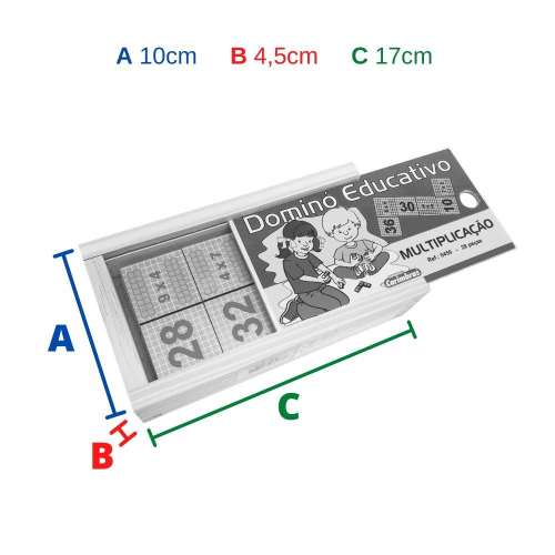 Dominó de Operação- Multiplicação Jogo Educativo Pedagógico - Tralalá 4 Kids