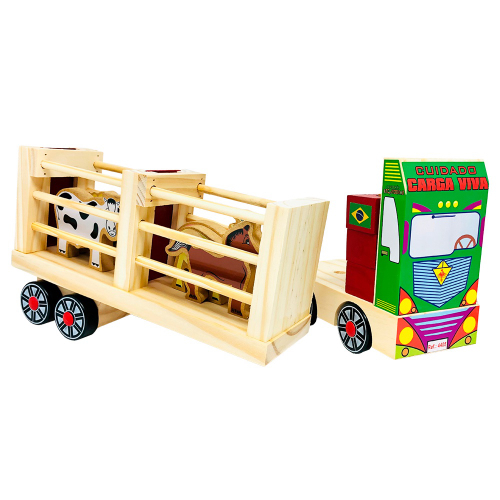 Caminhão De Brinquedo Boiadeirinho Em Madeira MDF - 103 em Promoção na  Americanas