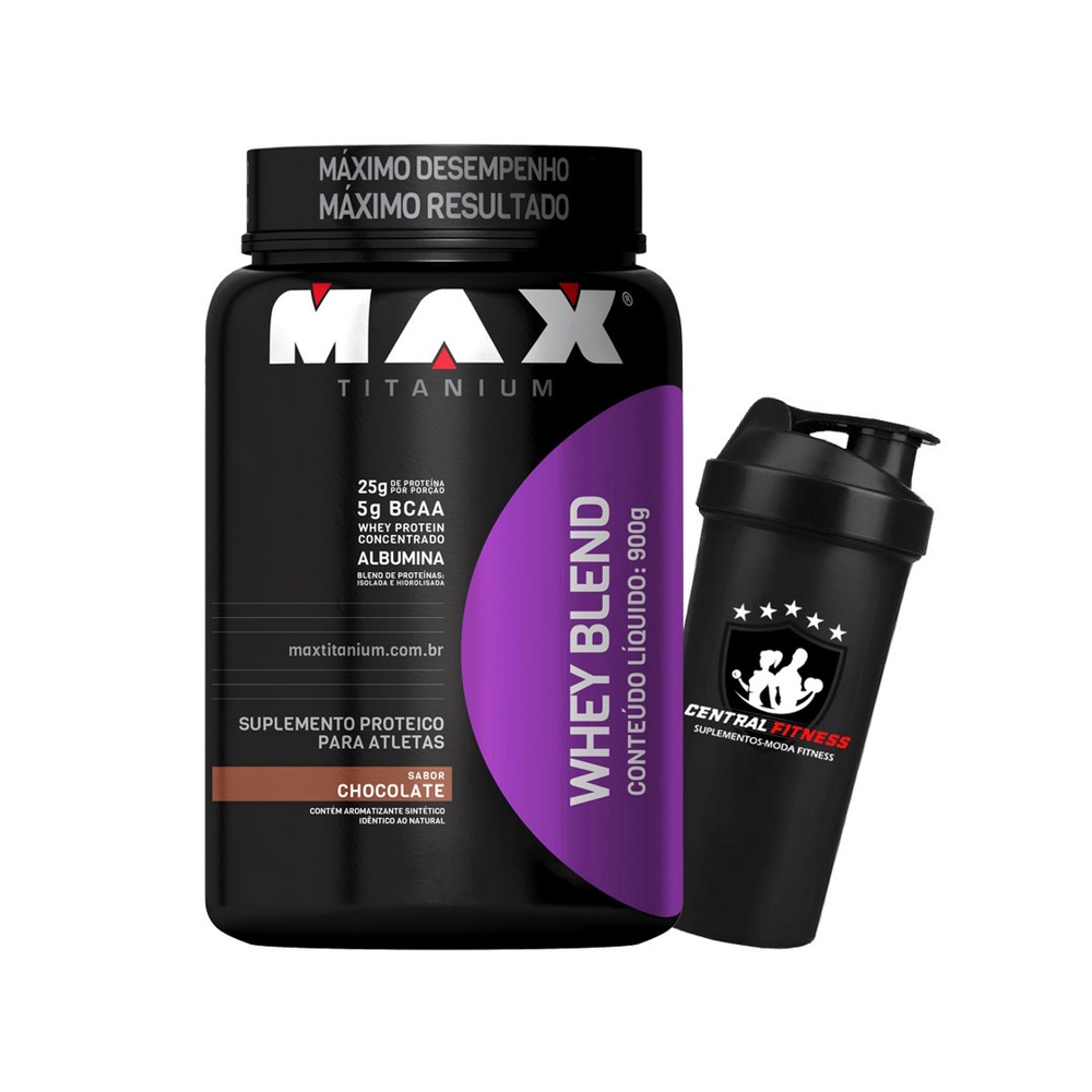 Kit Whey Blend Max Titanium 900g Coqueteleira No Shoptime