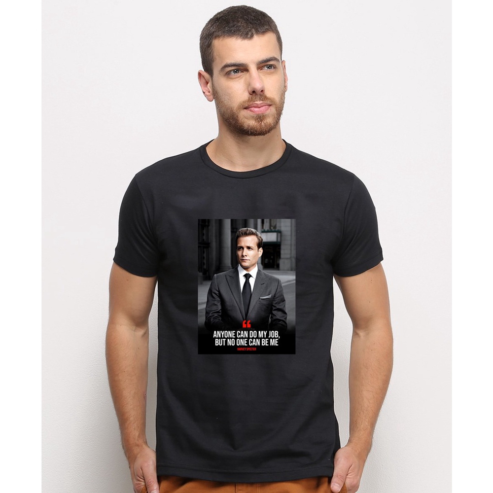 Camiseta masculina Preta algodao Serie Suits Harvey Specter Frases em  Promoção na Americanas