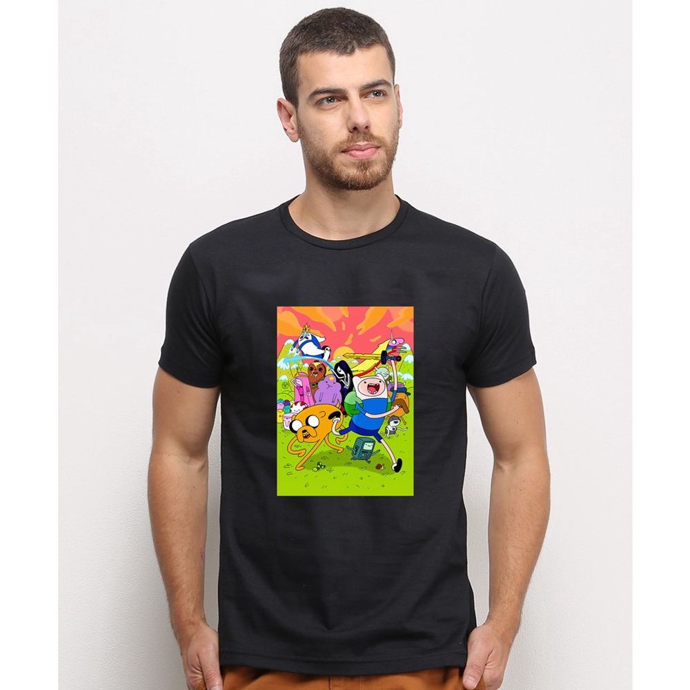 Camiseta masculina Hora de Aventura Personagens Capa Camisa Blusa Branca  Estampada em Promoção na Americanas