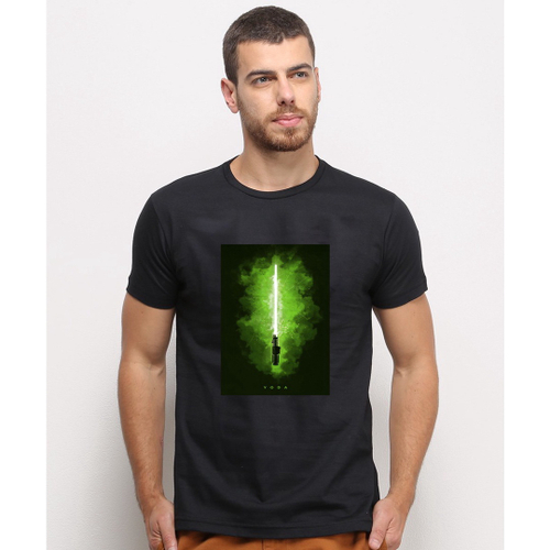 Camiseta Masculina Manga Curta Yoda Star Wars Branco