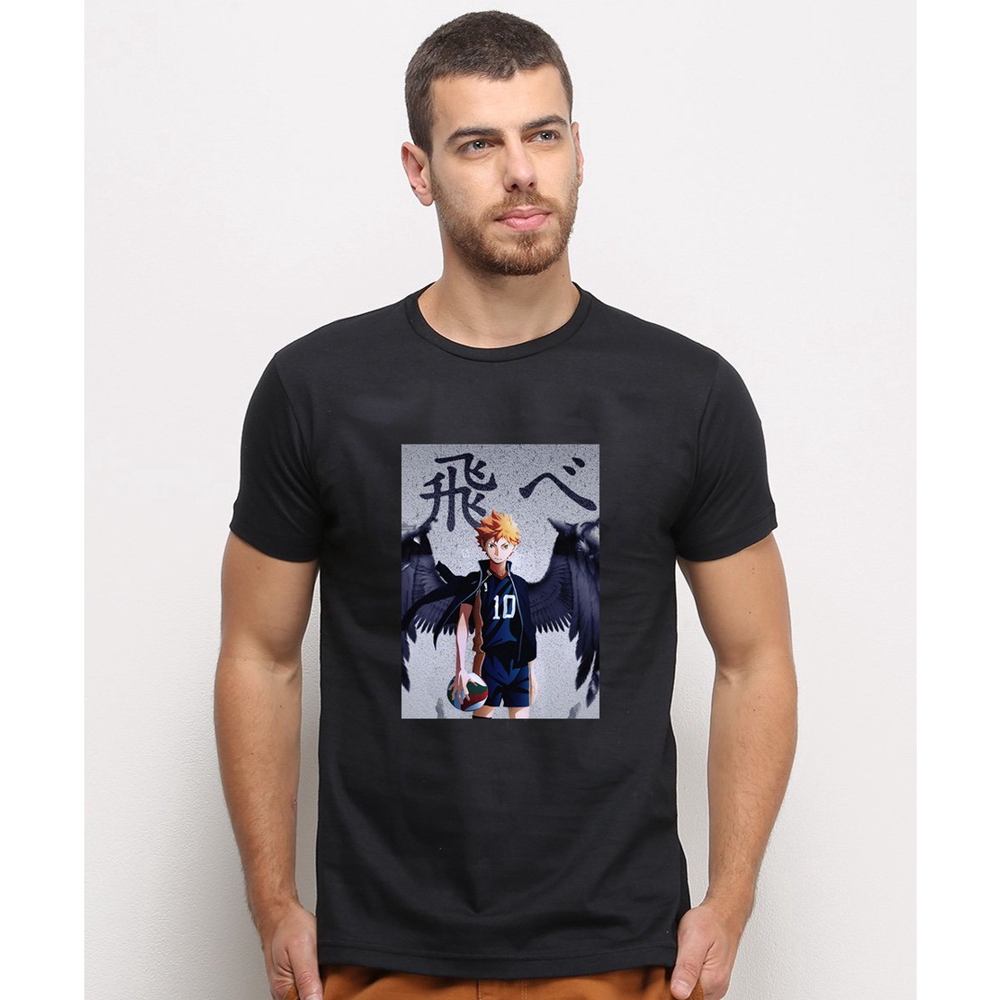 Camiseta masculina Asas Haikyu Anime De volei Arte Camisa Blusa