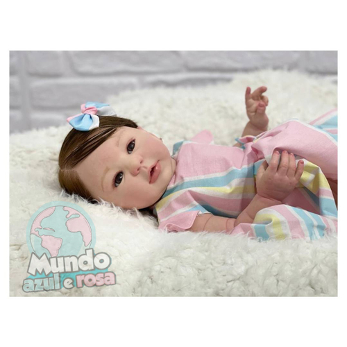 Bebê Reborn Realista, Princesa, Pode tomar Banho no Shoptime