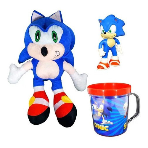 Boneco Sonic pelúcia