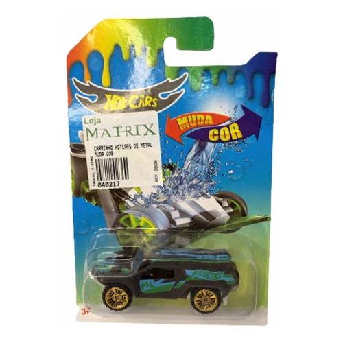 Carrinho do hot wheels que muda cor na agua gelada