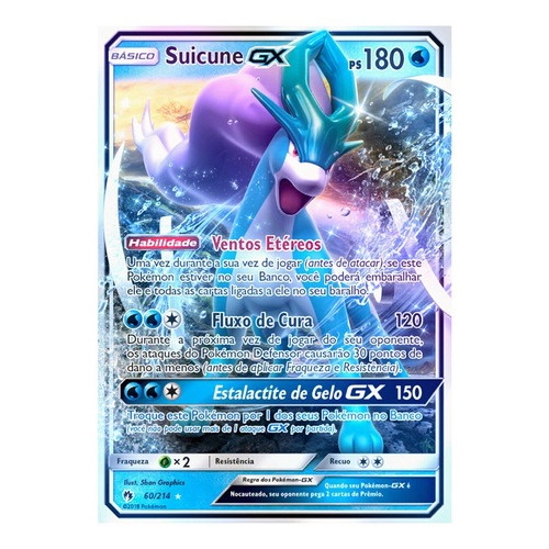 Carta Pokémon Lendário Suicune Gx Trovões Perdidos em Promoção na