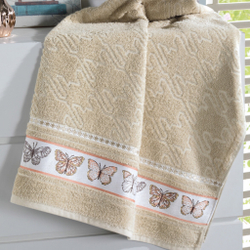 Toalha rosto felpudo jacquard premium liso bege Menor preço em Toalha rosto felpudo jacquard premium liso bege