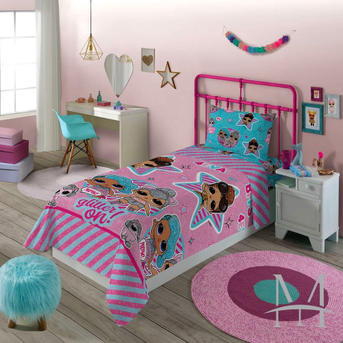 Jogo De Cama Barbie Menina Reinos Magicos Infantil 2 Peças Lepper