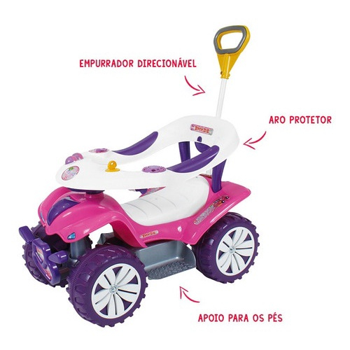 Triciclo Infantil Carrinho Motoca Passeio C/ Empurrador Bebe