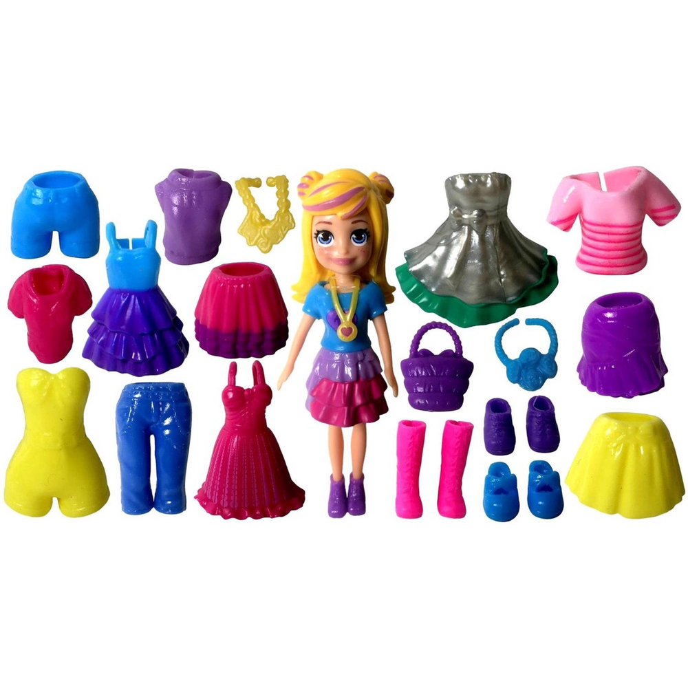 Conjunto Mini Boneca Colecionável Menina Loira Polly Pocket - Acompanha  Mini Pet Cachorro Cachorrinho Roupas Roupinhas E Acessórios - Mattel -  Boneca Polly Pocket - Magazine Luiza