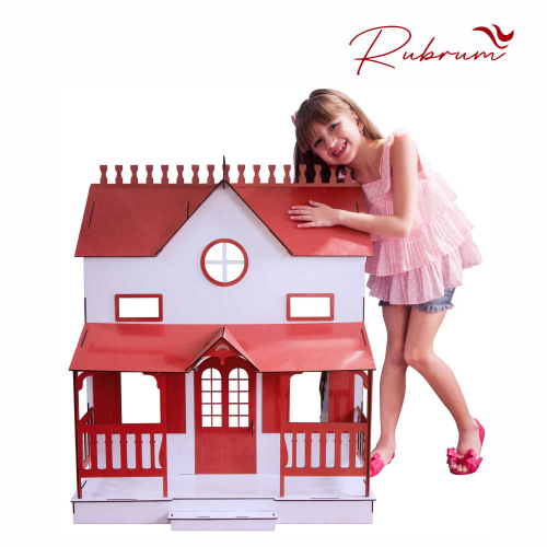 Casa Bonecas Escala Barbie Com Garagem Milla Rubrum Darama no Shoptime