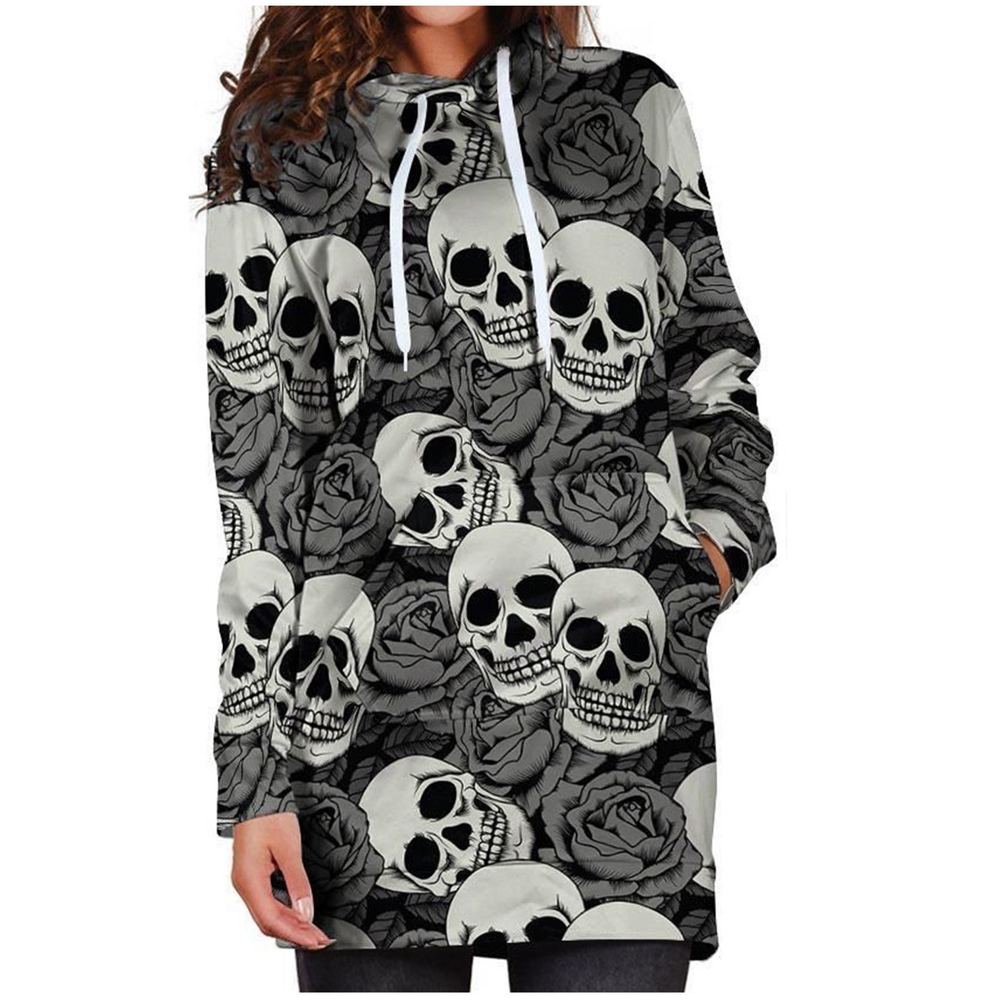 skeleton moletom com capuz dress