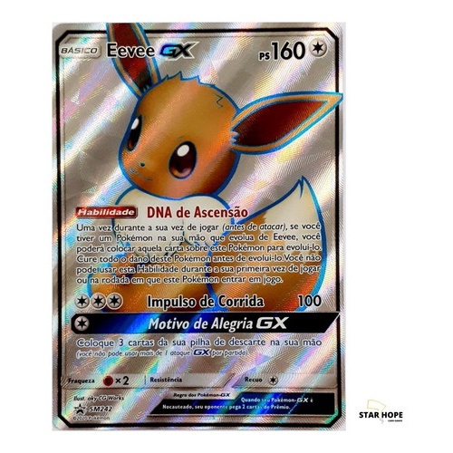 Carta Pokemon Eevee Gx (sm242) no Shoptime