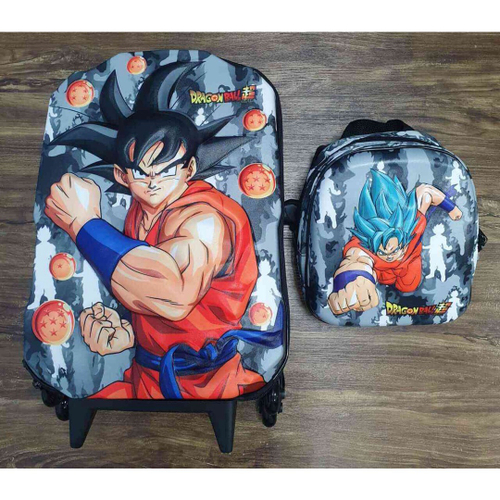 Kit Completo Mochila Infantil Dragon Ball Z Goku Super Rodinhas