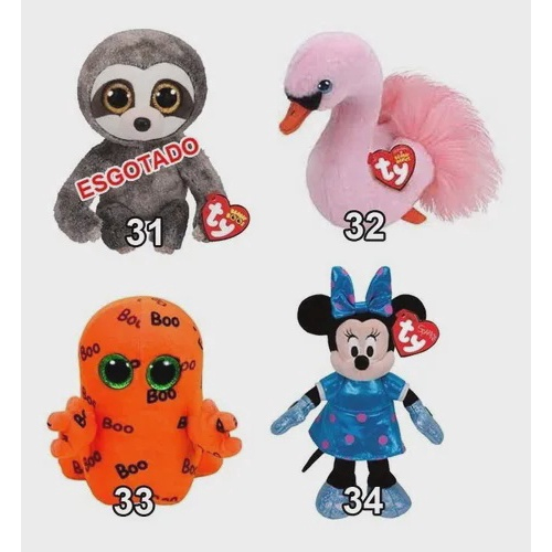 Pelucia Ty Beanie Boos Morcego Unicornio Gato Porquinho no Shoptime