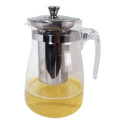 Chaleira de vidro com infusor de inox 900ML Menor preço em Chaleira de vidro com infusor de inox 900ML